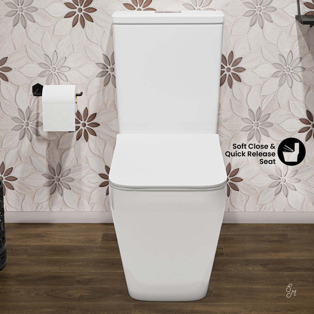 Swiss Madison Rivoli Two-Piece Square Toilet Dual-Flush 1.1/1.6 gpf