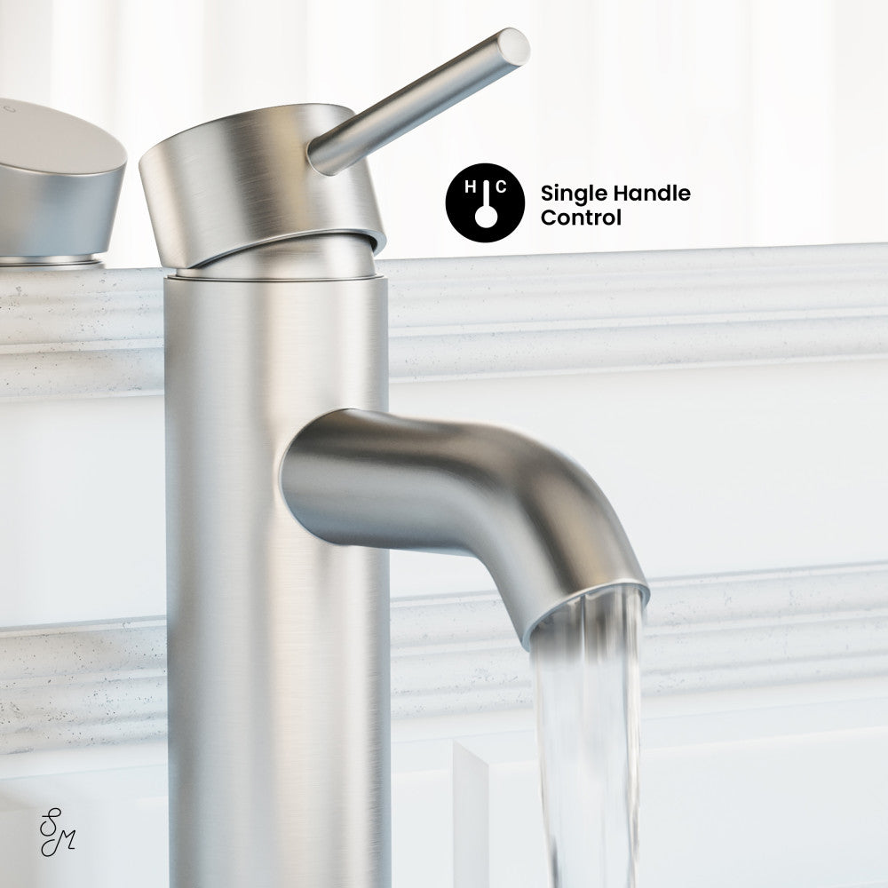 Swiss Madison Ivy Single Hole, Single-Handle, Bathroom Faucet in Brushed Nickel