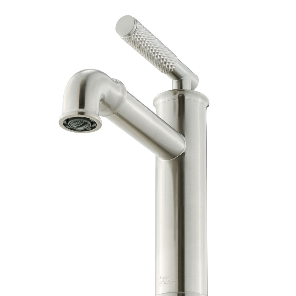 Swiss Madison Avallon Single Hole, Single-Handle Sleek, Bathroom Faucet in Brushed Nickel