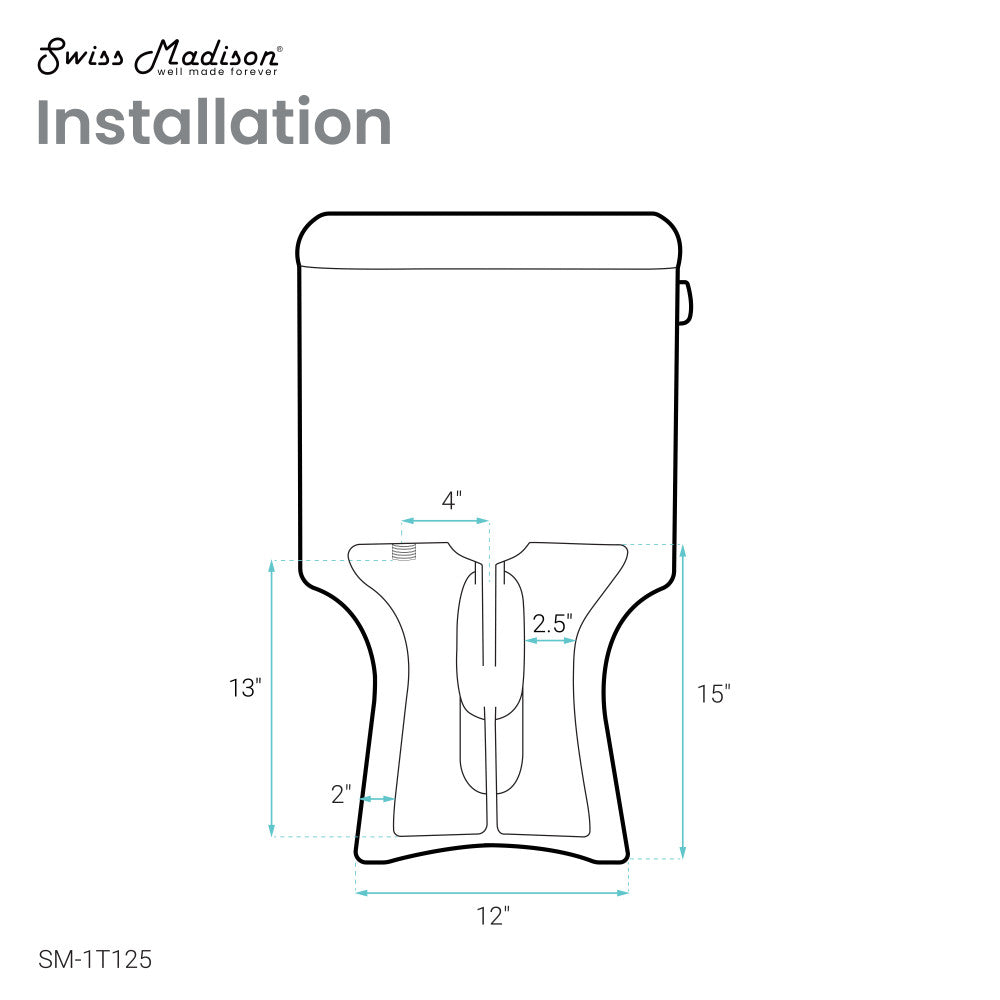 Swiss Madison Daxton One-Piece Elongated Left Side Flush Toilet 1.28 gpf
