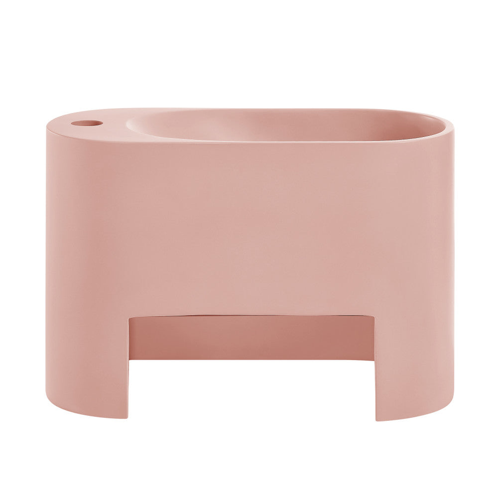 Swiss Madison Terre 17.5" Right Side Faucet Wall-Mount Bathroom Sink in Pale Pink