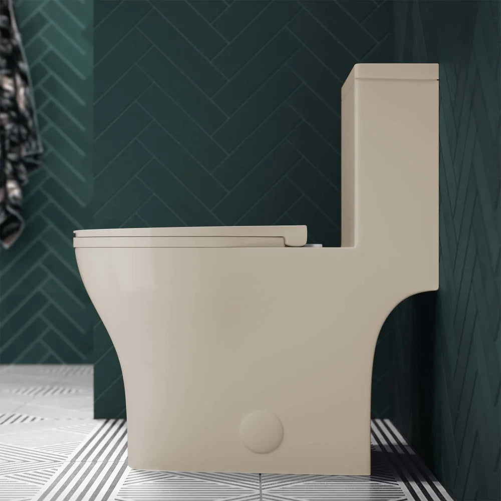 Swiss Madison Sublime III One-Piece Round Toilet Vortex™ Dual-Flush 0.95/1.26 gpf in Bisque