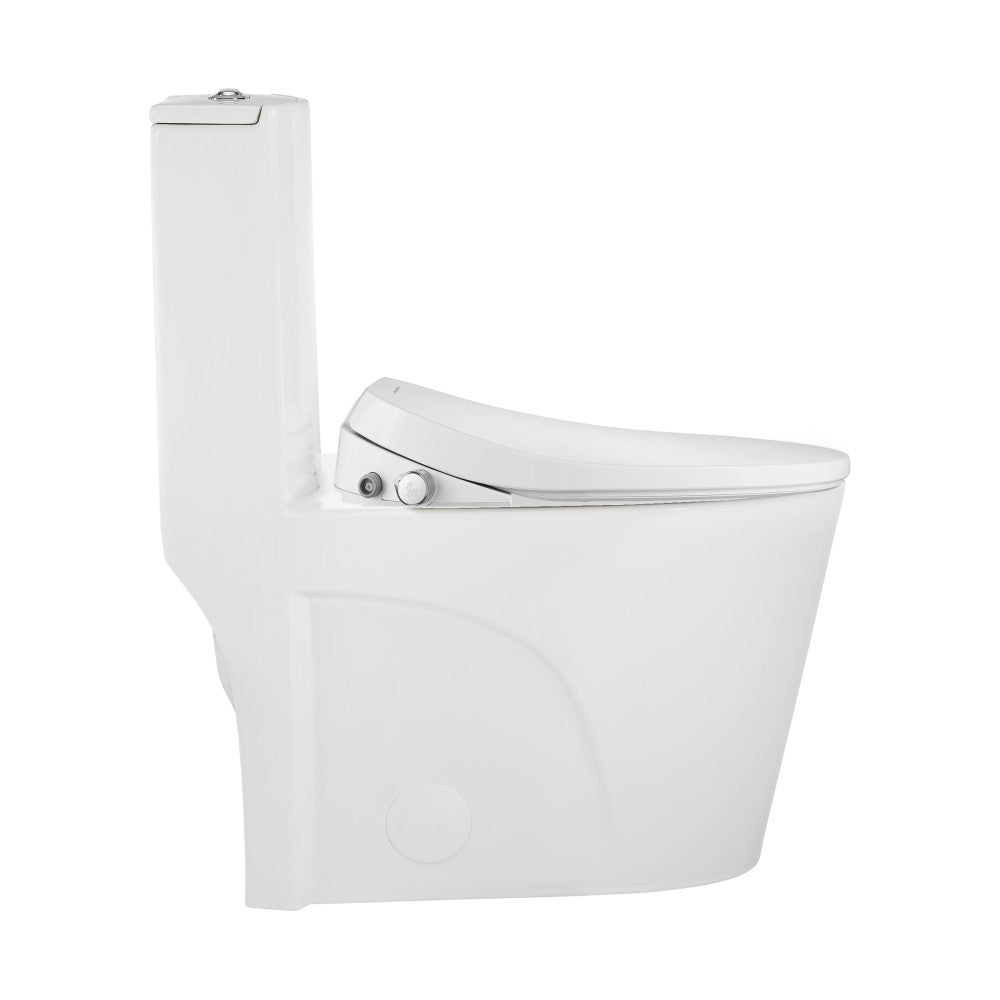 Swiss Madison St. Tropez One-Piece Elongated Toilet Vortex Dual-Flush 1.1/1.6 gpf with Smart Seat Bidet Option 1