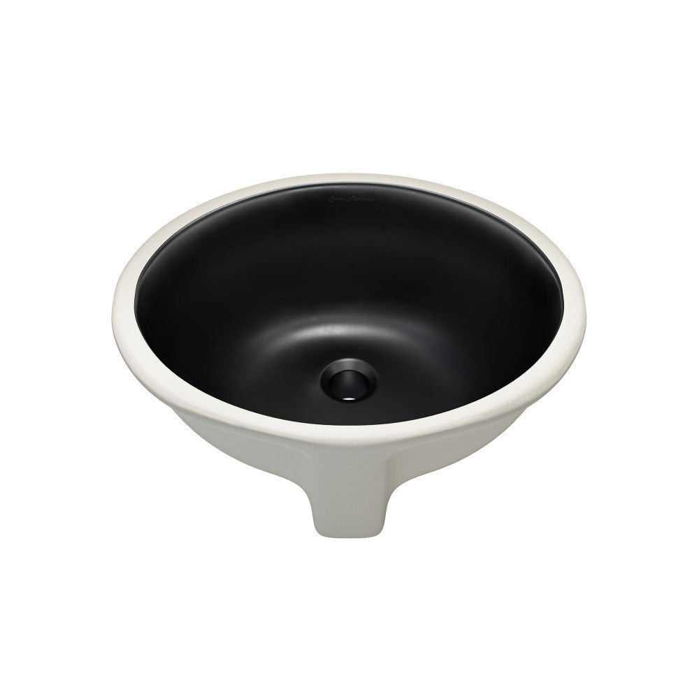 Swiss Madison Monaco 19" Ceramic Undermount Bathroom Sink in Matte Black