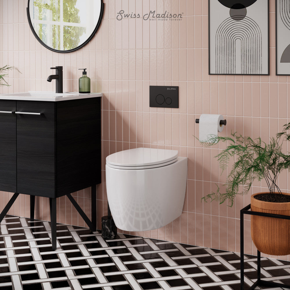 Swiss Madison Classe Wall-Hung Toilet Bowl Only in Glossy White