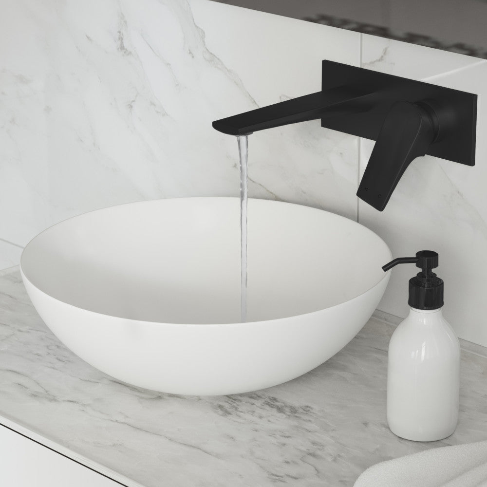 Swiss Madison Monaco Single-Handle, Wall-Mount, Bathroom Faucet in Matte Black