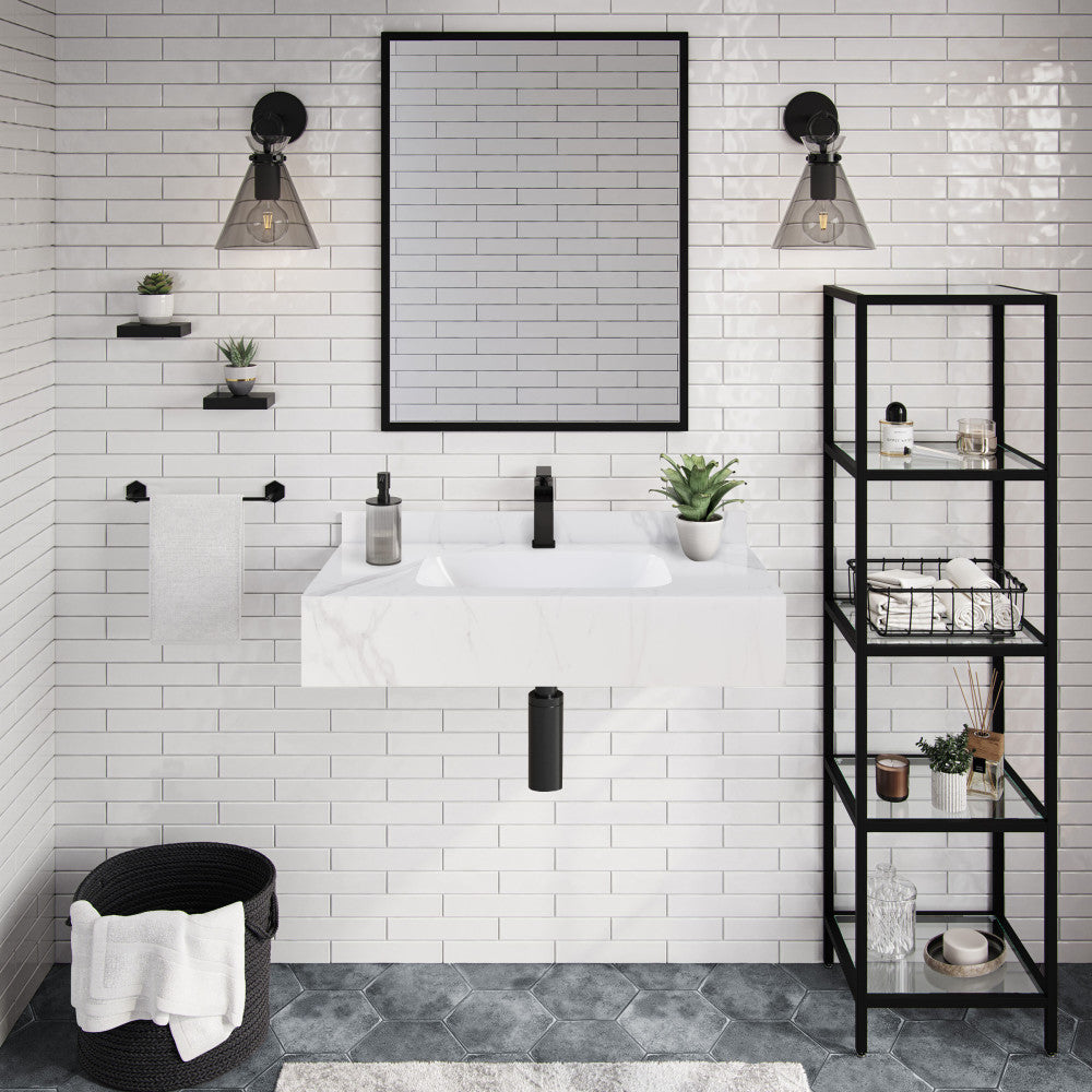 Swiss Madison Avancer 36'' Wall Mount Sink In White Marble