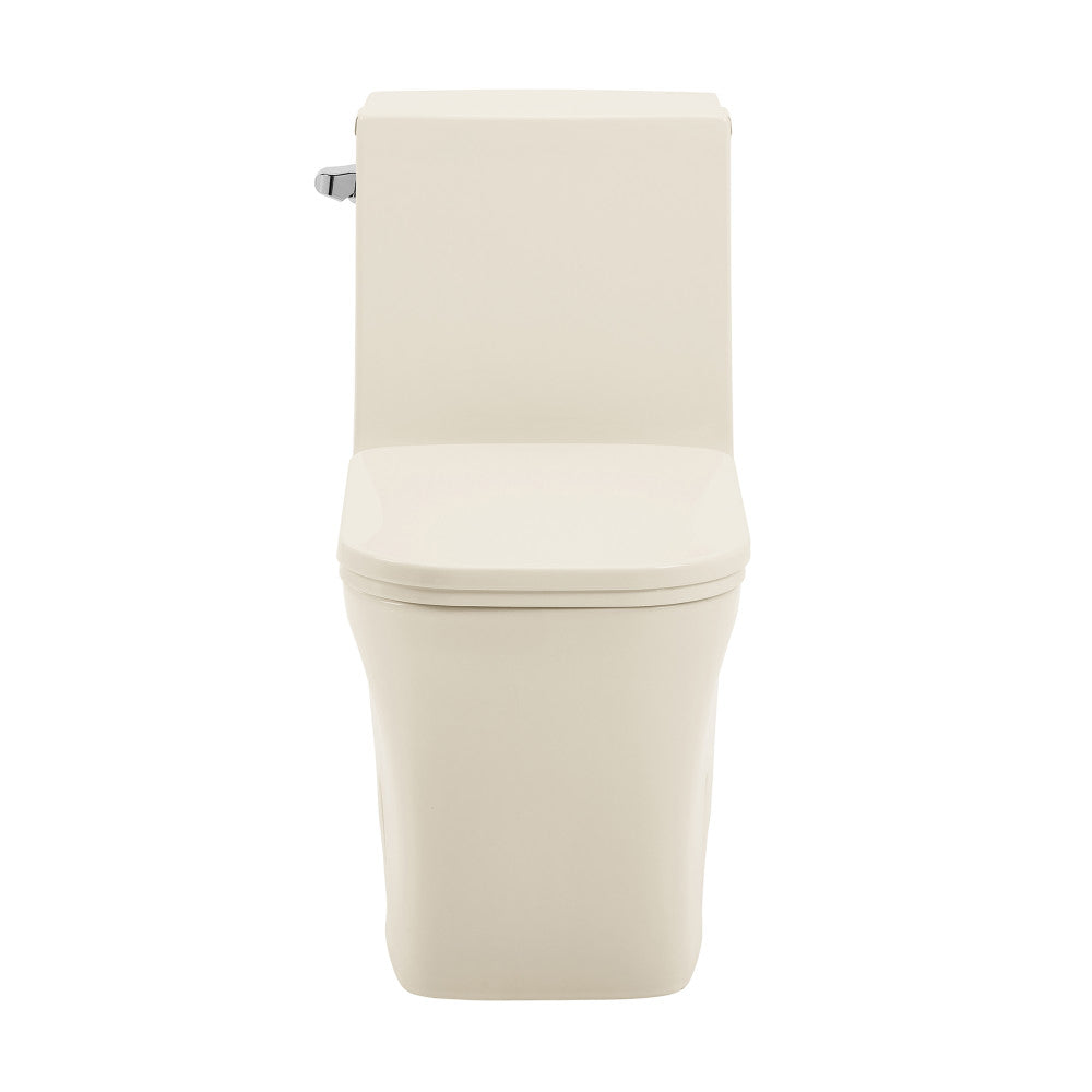 Swiss Madison Concorde One Piece Square Left Side Flush Handle Toilet 1.28 gpf in Bisque