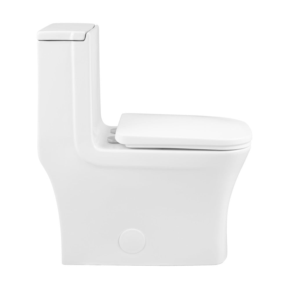 Swiss Madison Concorde One Piece Square Right Side Flush Handle Toilet 1.28 gpf