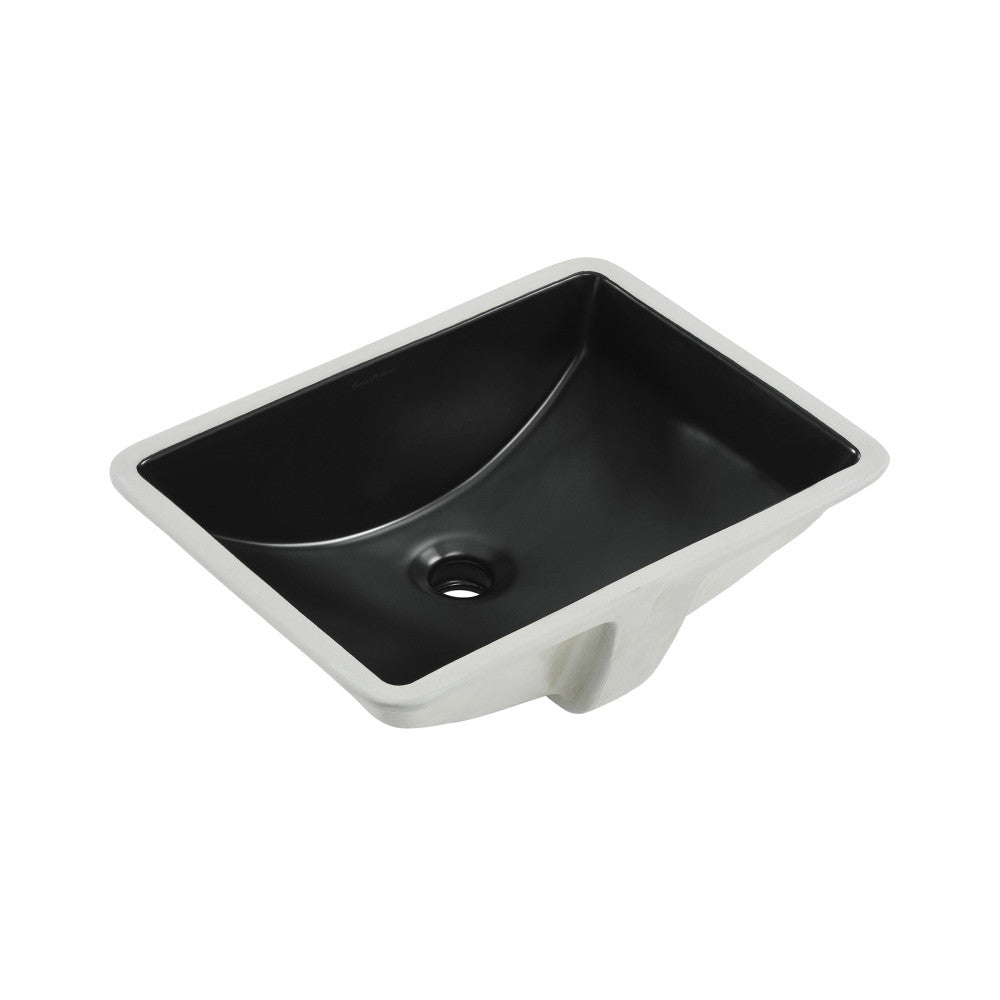 Swiss Madison Plaisir 22" Ceramic Undermount Bathroom Sink in Matte Black