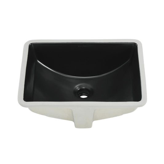 Swiss Madison Plaisir 18.5" Rectangle Undermount Bathroom Sink in Matte Black