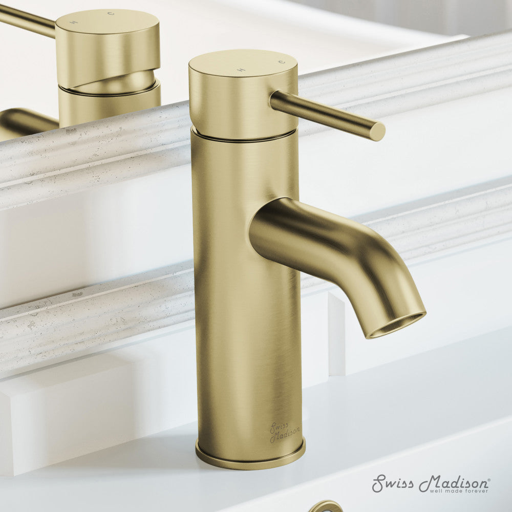 Swiss Madison Ivy Single Hole, Single-Handle, Bathroom Faucet in Brushed Gold