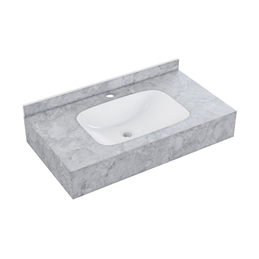 Swiss Madison Avancer 36'' Wall Mount Sink In Storm Grey