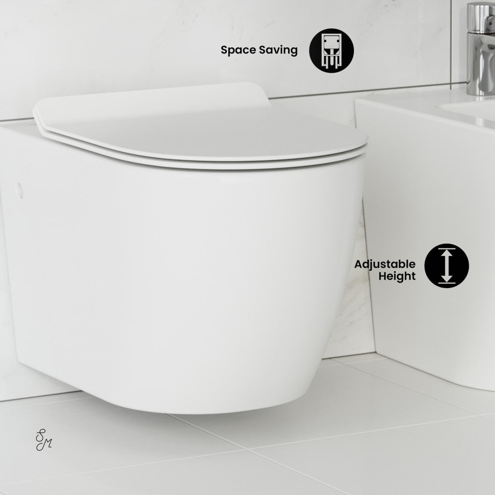 Swiss Madison St. Tropez Wall Hung Toilet Bundle (SM-WT449, SM-WC424, SM-WC001C)