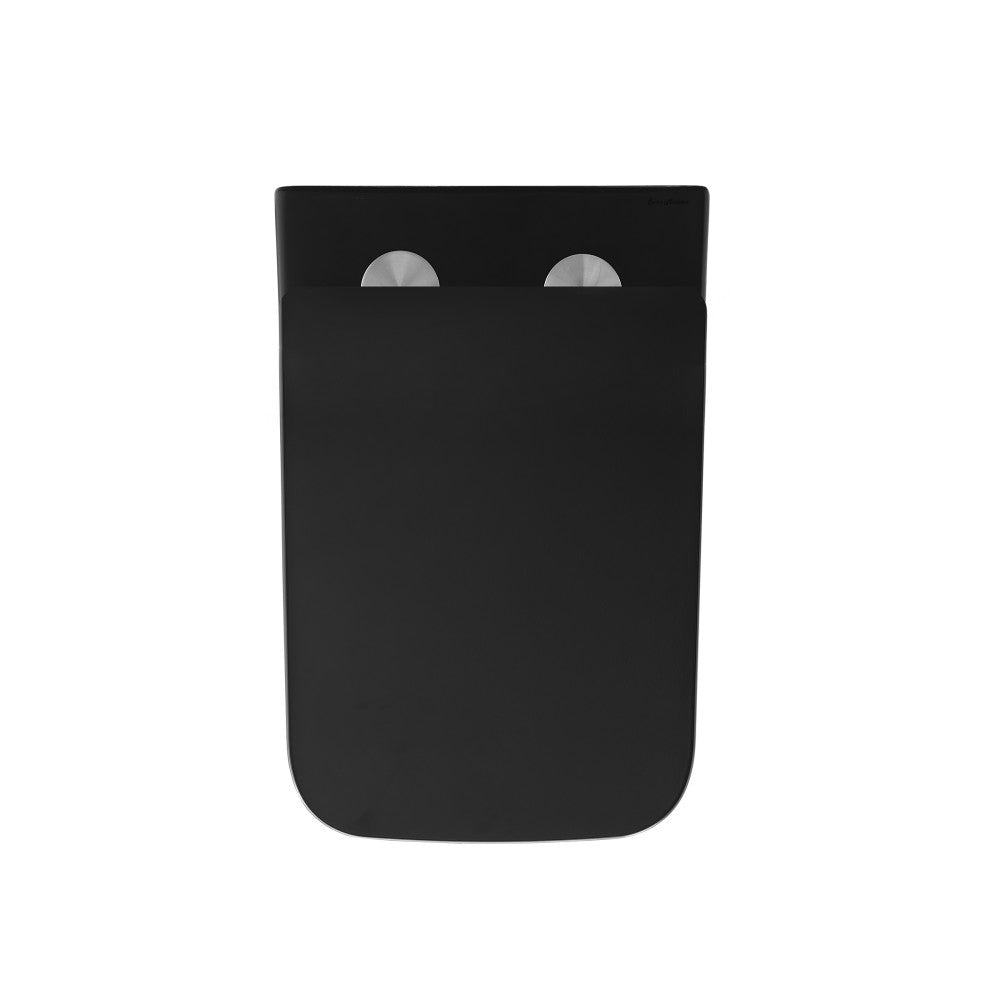 Swiss Madison Carre Wall-Hung Elongated Toilet Bowl in Matte Black