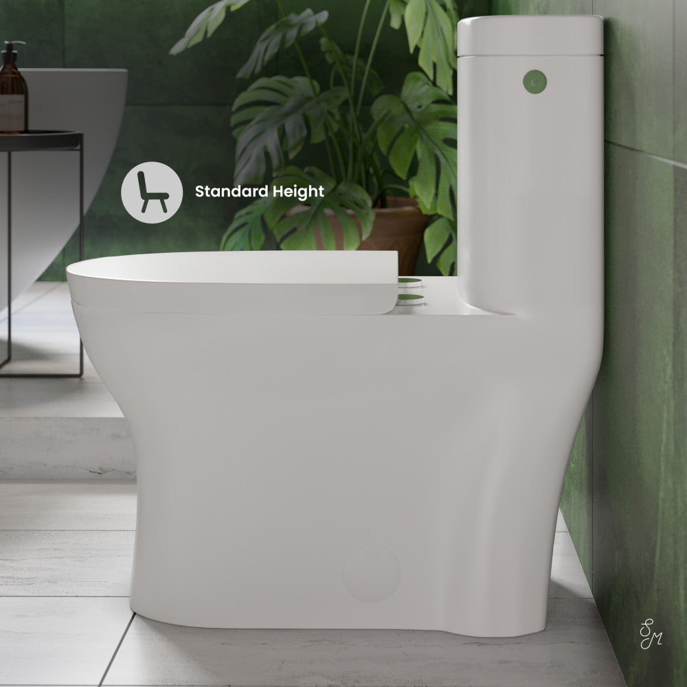 Swiss Madison Monaco One-Piece Elongated Toilet Dual-Flush 1.1/1.6 gpf, Touchless