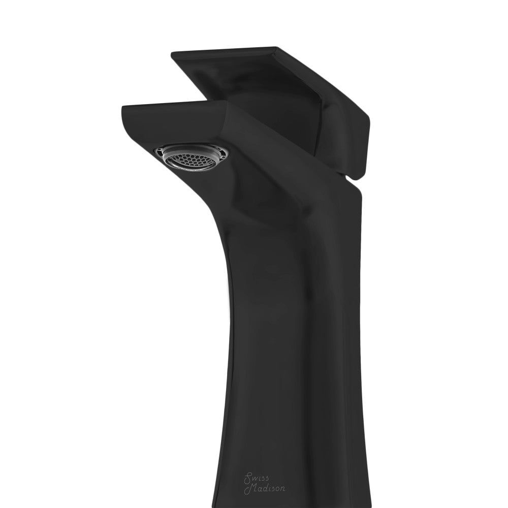 Swiss Madison Monaco Single Hole, Single-Handle, Bathroom Faucet in Matte Black