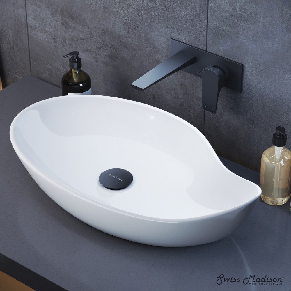 Swiss Madison Daxton Glossy White Ceramic Specialty Vessel Sink 25.5 in