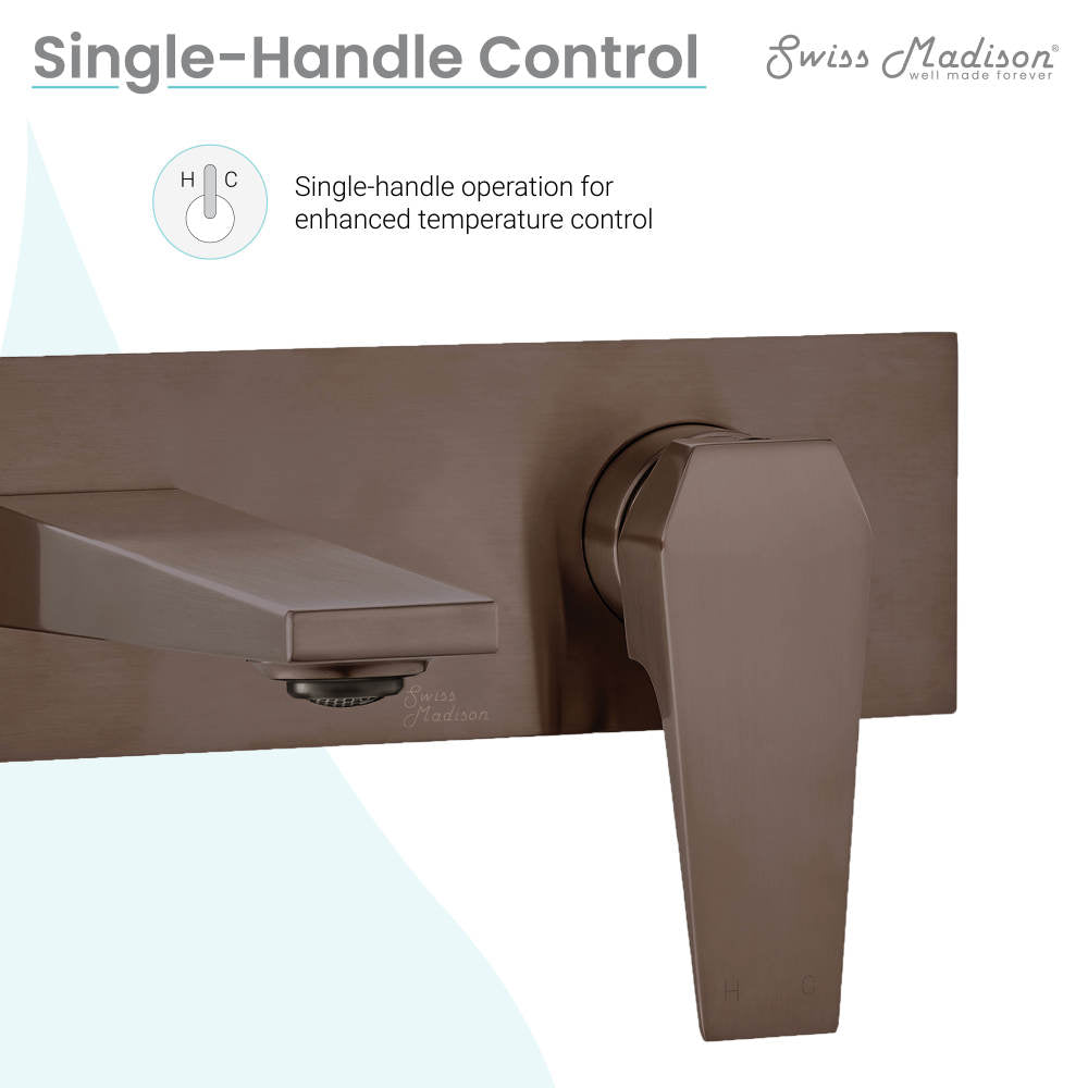 Swiss Madison Voltaire Single-Handle, Wall-Mount, Bathroom Faucet in Oil Rubbed Bronze