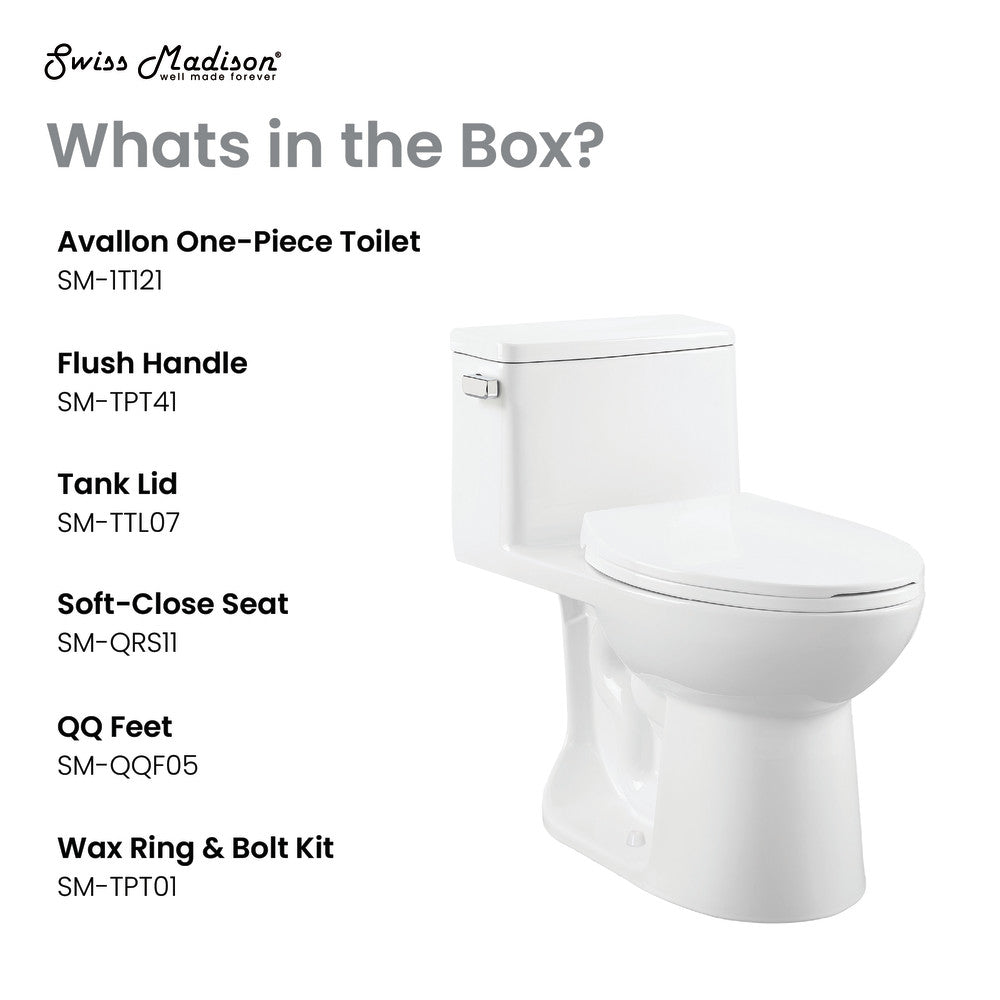 Swiss Madison Avallon One-Piece Toilet Side Flush 1.28 gpf