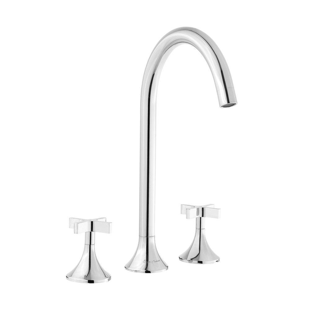 Swiss Madison Daxton 8 in. Widespread, Cross Handle, Bathroom Faucet in Chrome