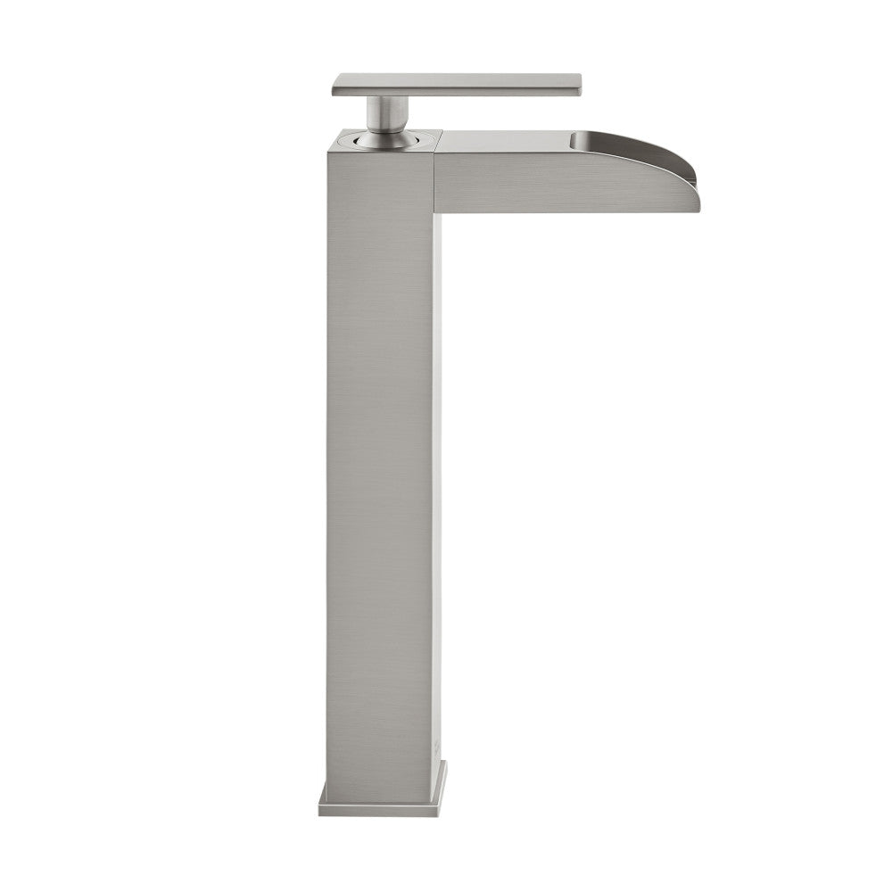 Swiss Madison Concorde Single Hole, Single-Handle, High Arc Waterfall, Bathroom Faucet in Brushed Nickel