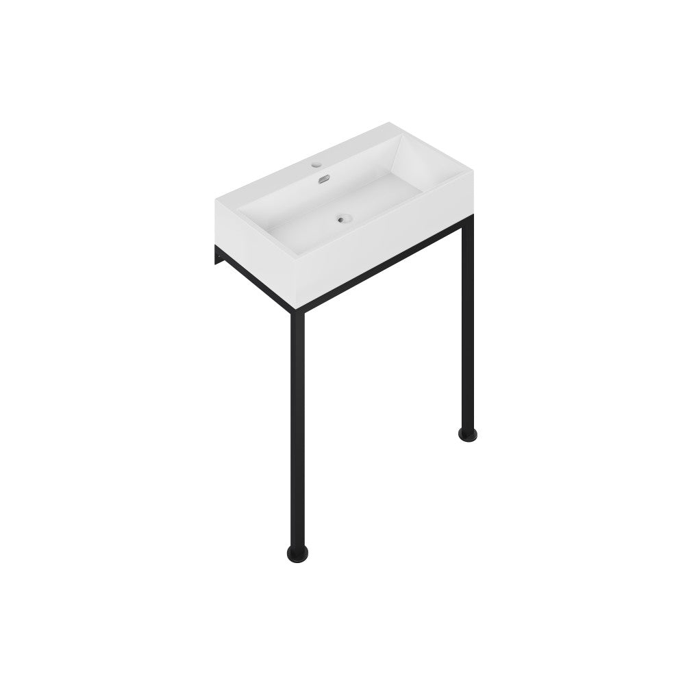 Swiss Madison Concorde 30" Rectangle Console Sink with Matte Black Legs