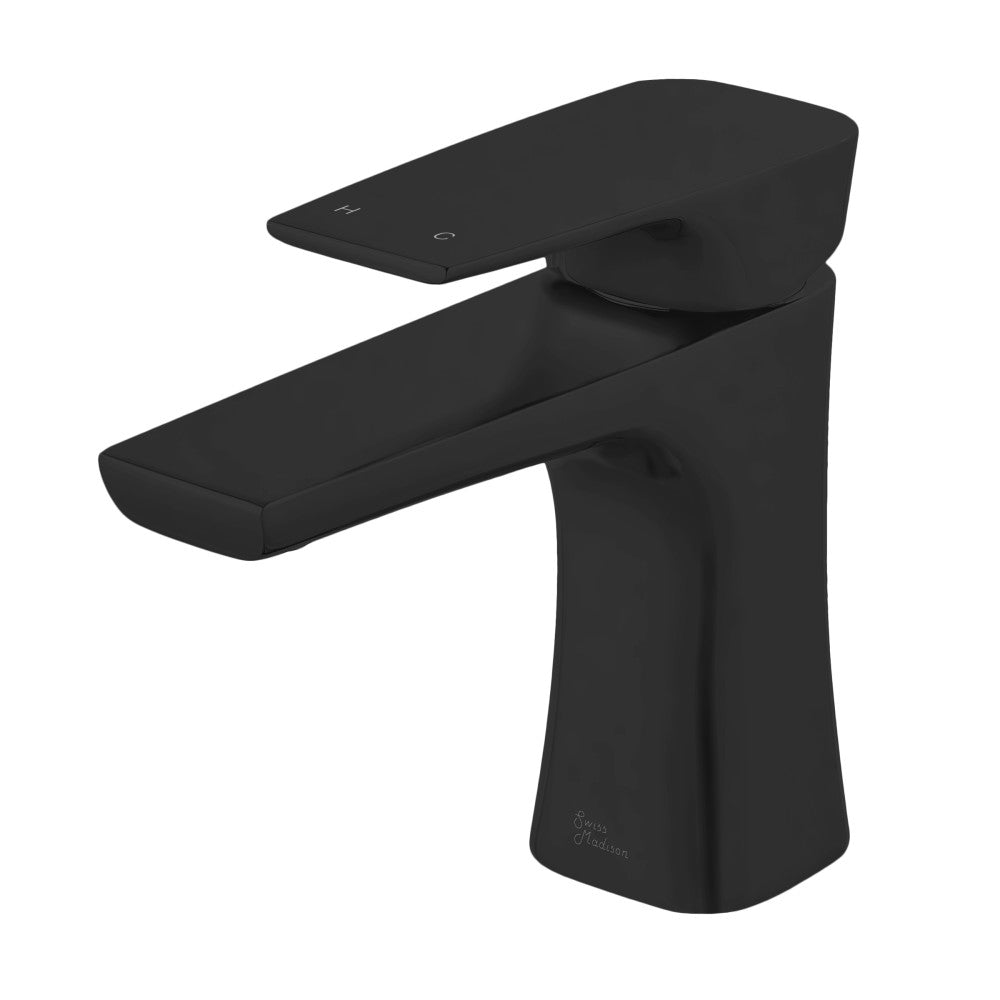Swiss Madison Monaco Single Hole, Single-Handle, Bathroom Faucet in Matte Black
