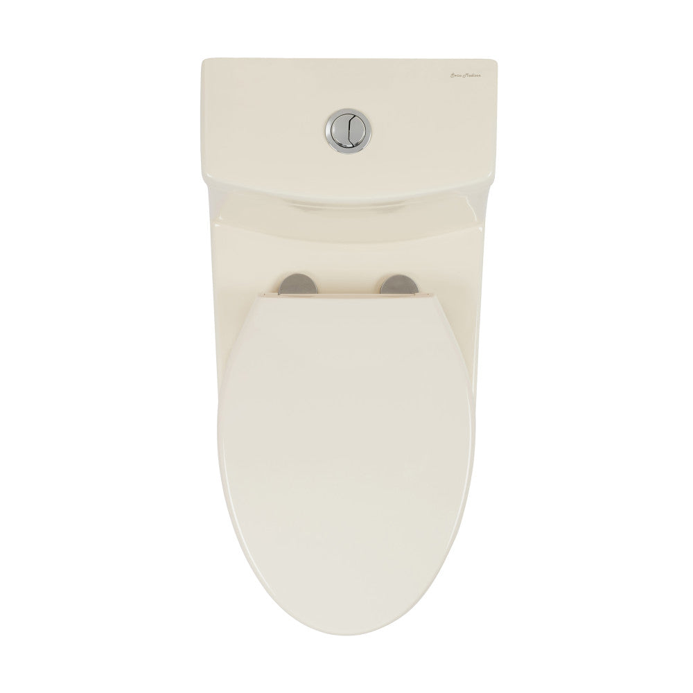 Swiss Madison Virage One Piece Elongated Dual Flush Toilet 1.1/1.6 gpf in Bisque