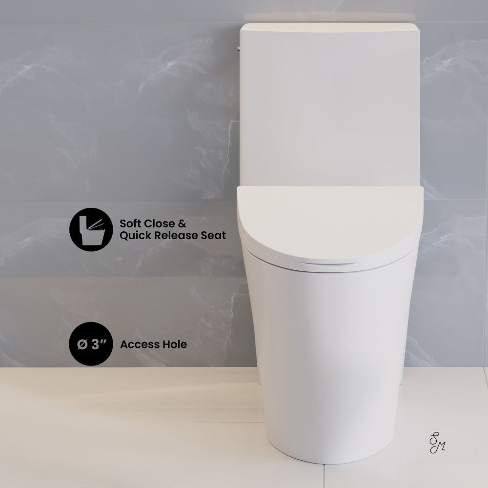 Swiss Madison St. Tropez One-Piece Elongated Toilet, Touchless 1.1/1.6 gpf