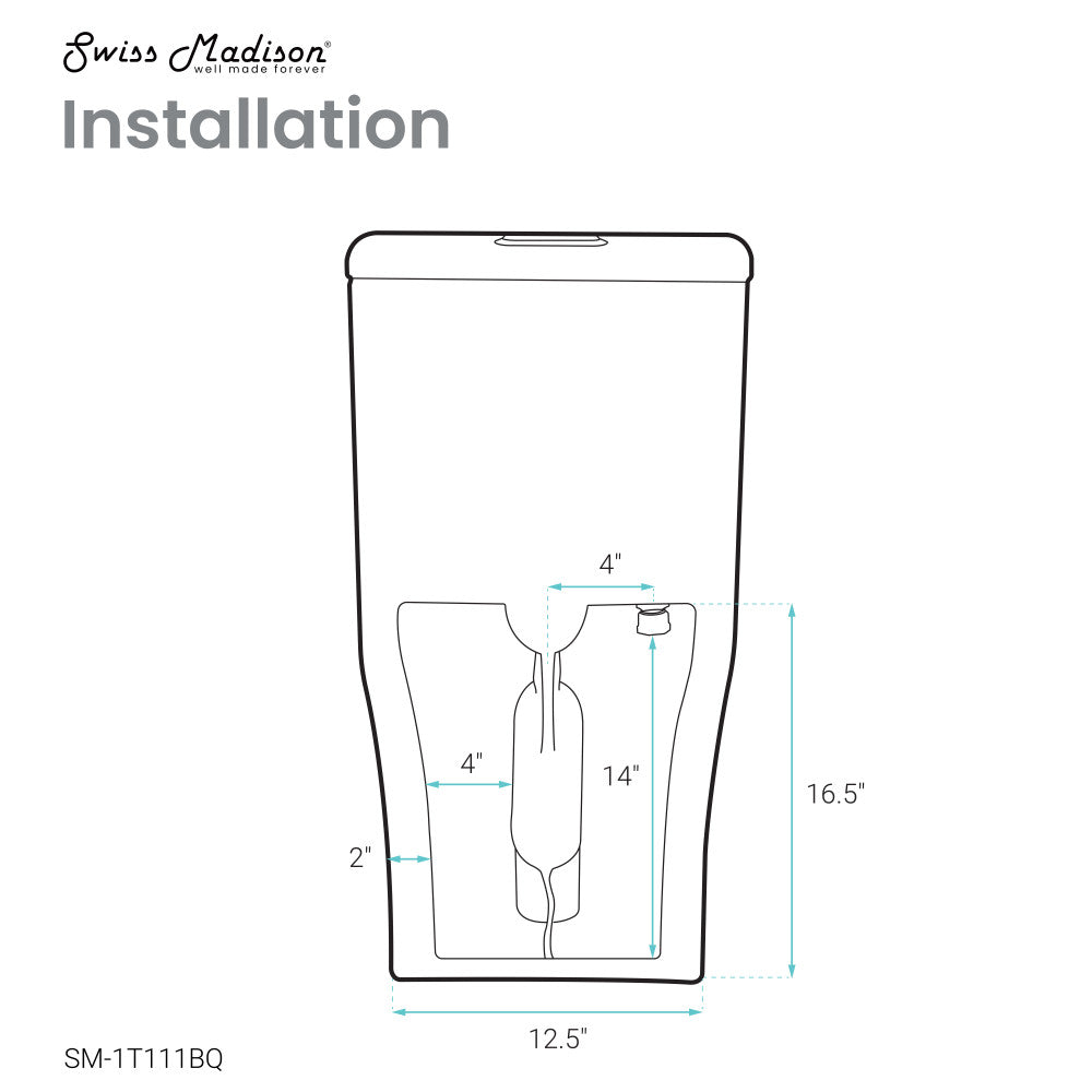 Swiss Madison Burdon One Piece Elongated Toilet Dual Flush 1.1/1.6 gpf in Bisque