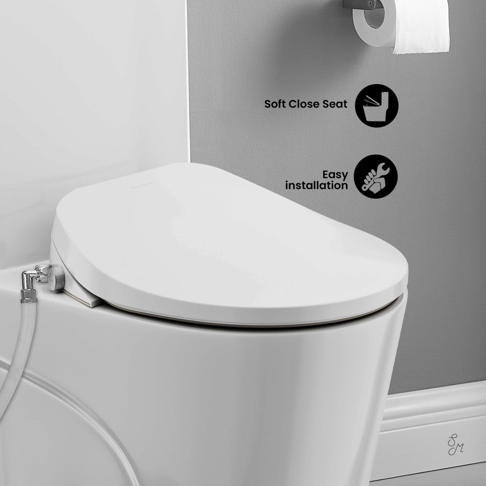 Swiss Madison St. Tropez One-Piece Elongated Toilet Vortex Dual-Flush 1.1/1.6 gpf with Smart Seat Bidet Option 1