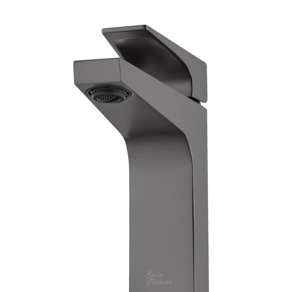 Swiss Madison Voltaire Single Hole, Single-Handle, Bathroom Faucet in Gunmetal Grey