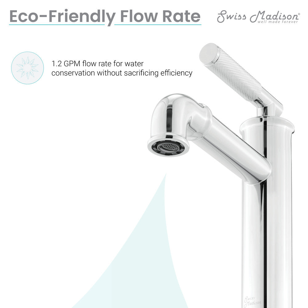 Swiss Madison Avallon Single Hole, Single-Handle Sleek, Bathroom Faucet in Chrome