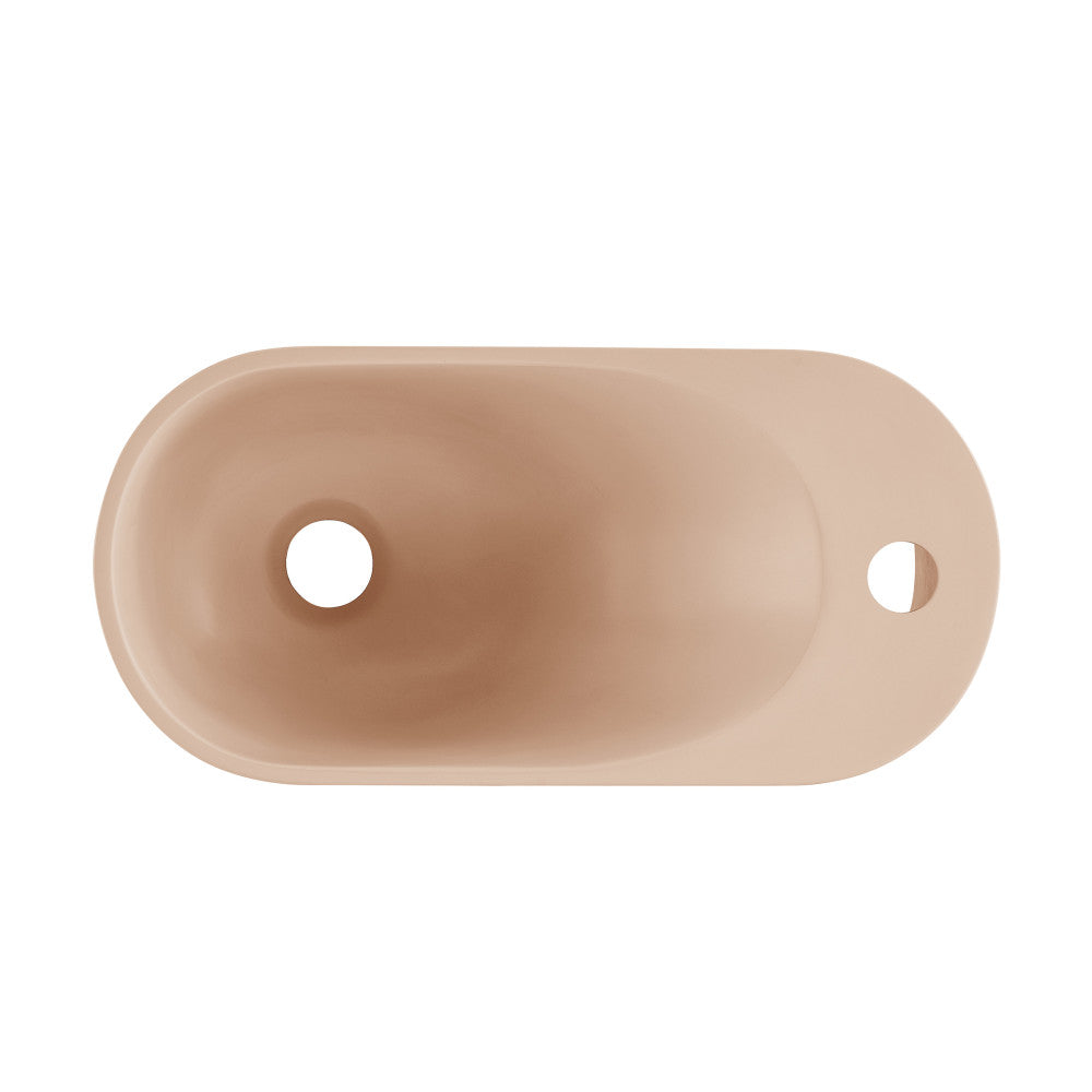 Swiss Madison Terre 18" Right Side Faucet Wall-Mount Bathroom Sink in Pastel Peach