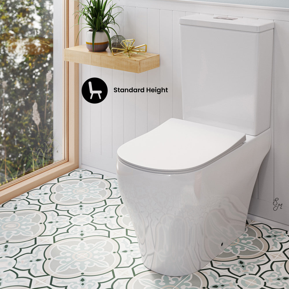 Swiss Madison Lune Two-Piece Elongated Toilet Dual-Flush 1.1/1.6 gpf