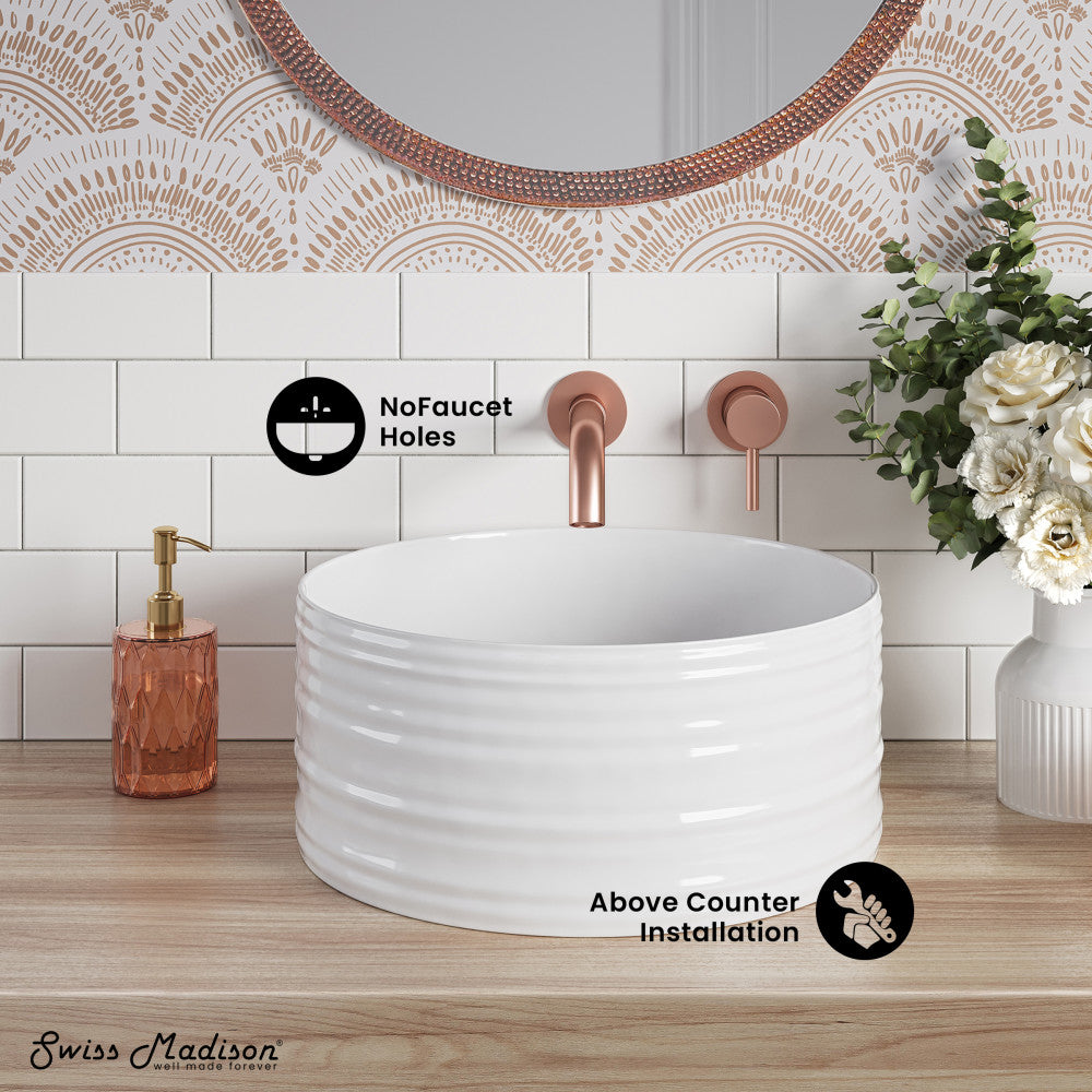 Swiss Madison Adour 16'' Vessels Sink in White
