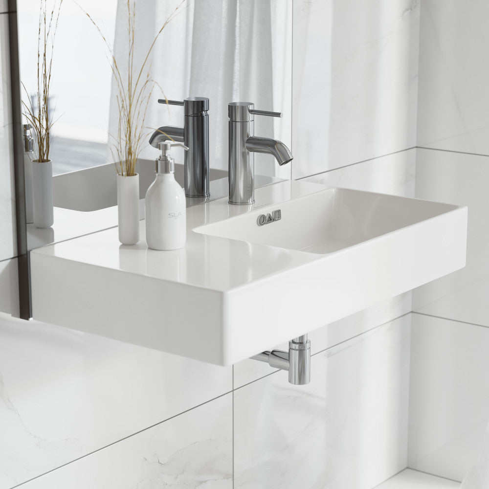 Swiss Madison St. Tropez 30" Rectangle Wall-Mounted Sink with Right Side Faucet Mount