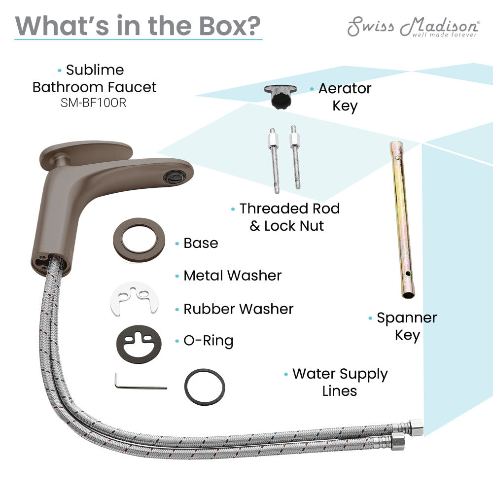 Swiss Madison Sublime Single Hole, Single-Handle, Bathroom Faucet in Oil Rubbed Bronze