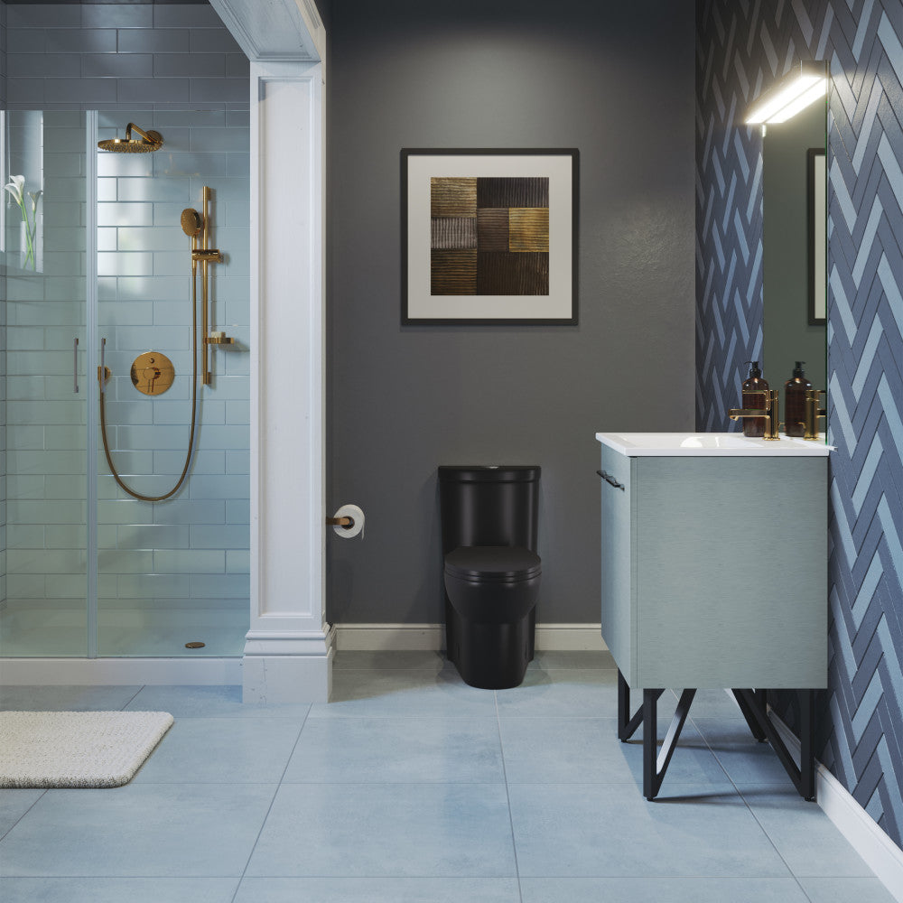 Swiss Madison Sublime One-Piece Elongated Toilet Dual-Flush in Matte Black 1.1/1.6 gpf