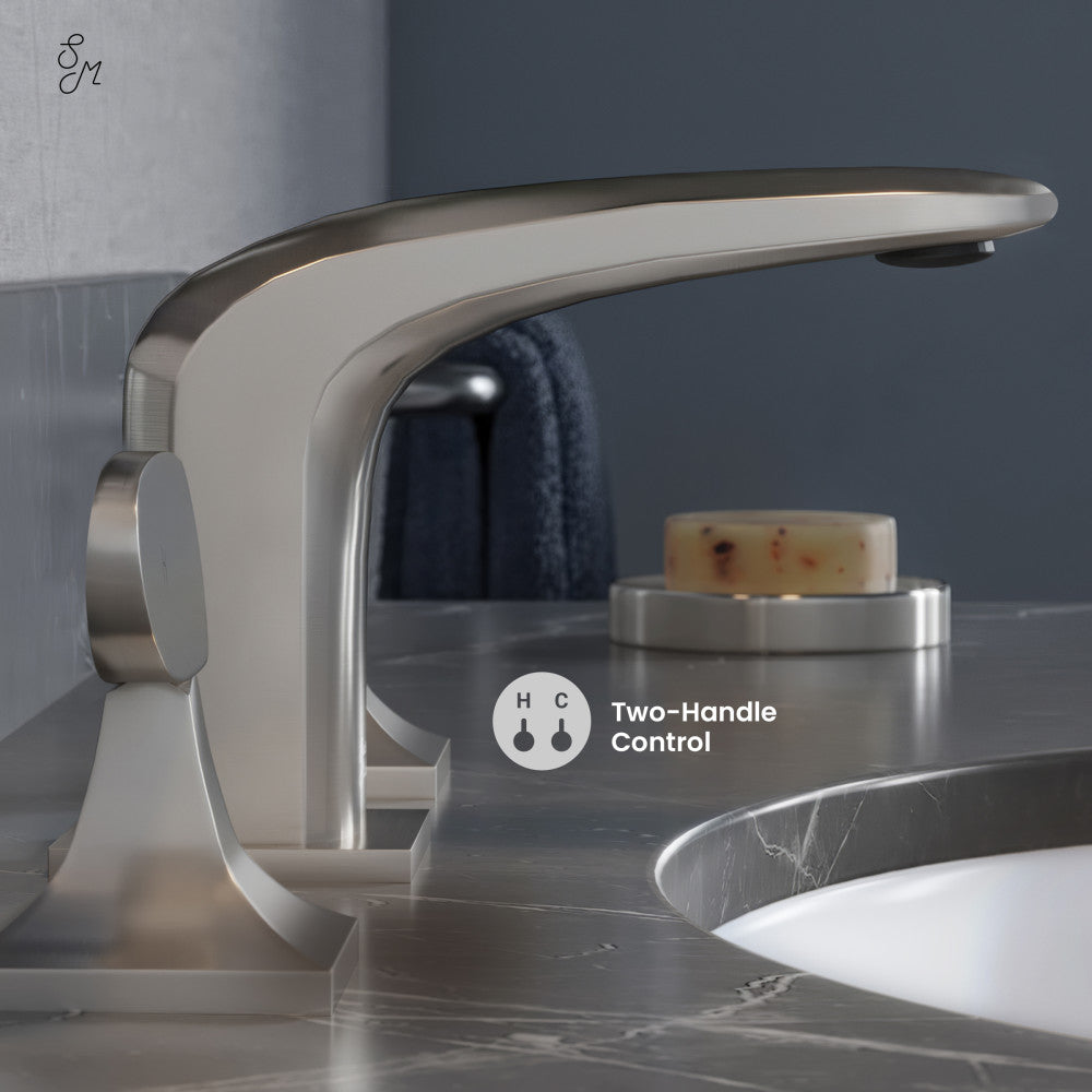 Swiss Madison Chateau 8 in. Widespread, 2-Handle, Bathroom Faucet in Brushed Nickel