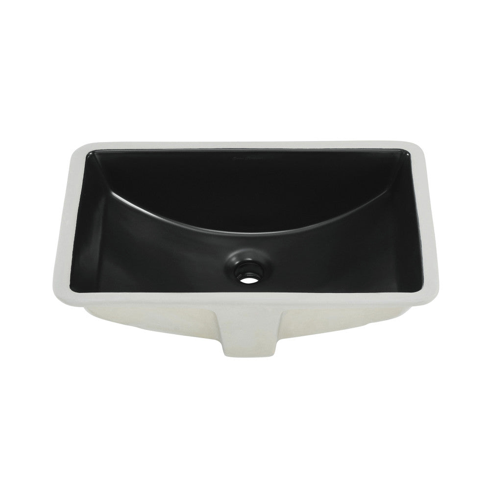 Swiss Madison Plaisir 22" Ceramic Undermount Bathroom Sink in Matte Black