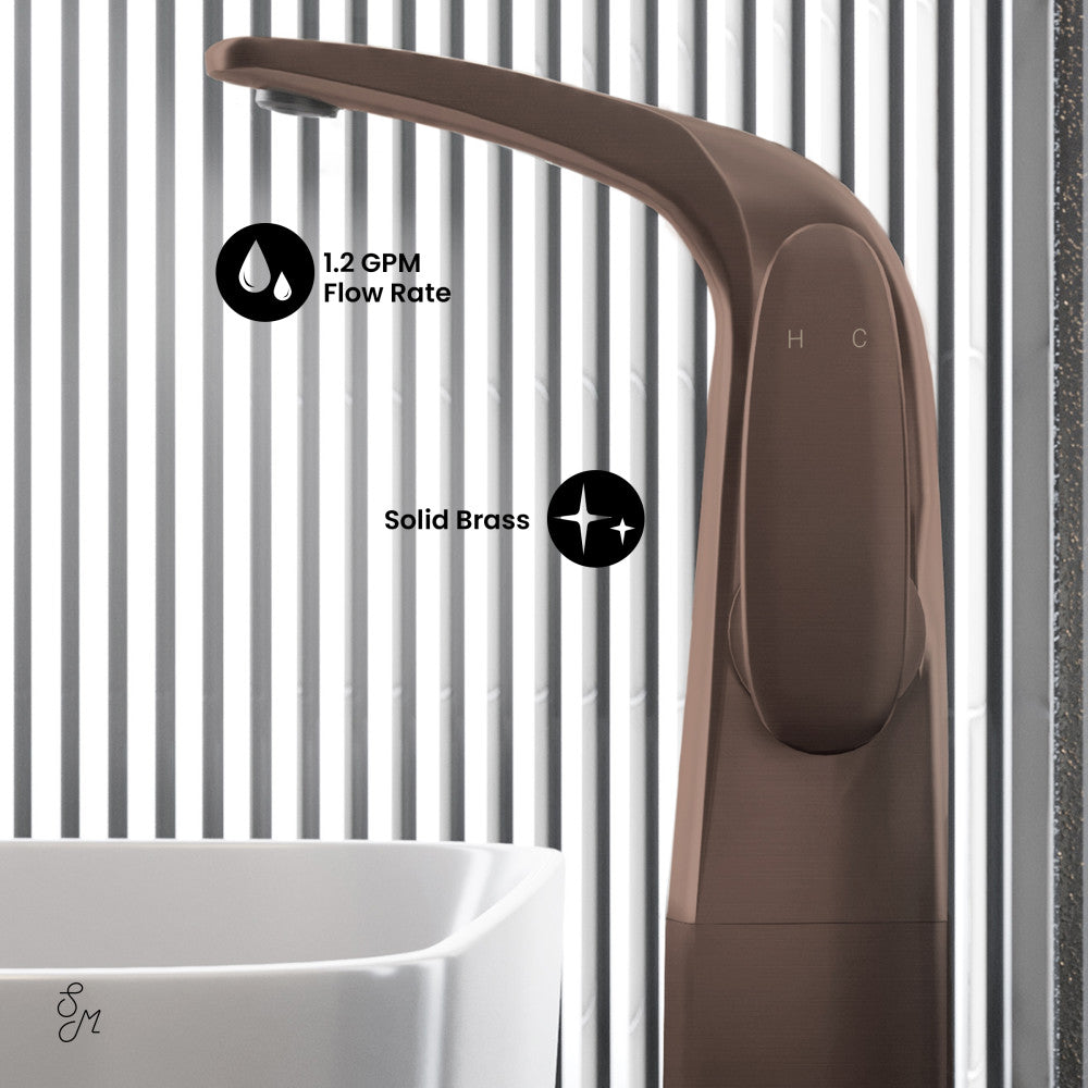 Swiss Madison Chateau Single Hole, Single-Handle, High Arc Bathroom Faucet in Oil Rubbed Bronze