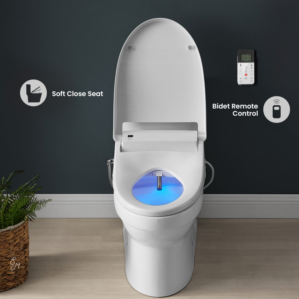 Swiss Madison Virage One-Piece Toilet with Vivante Smart Seat 1.1/1.6 gpf