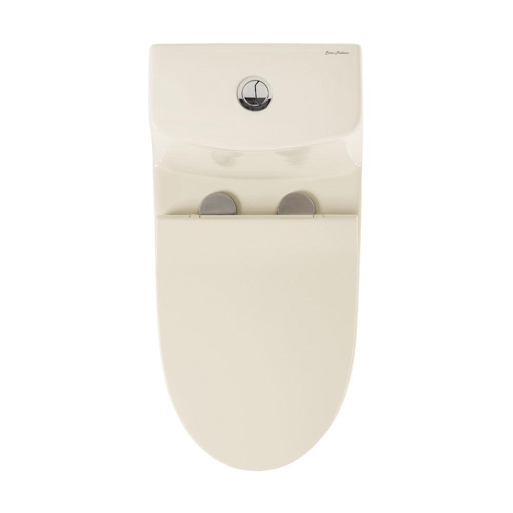 Swiss Madison Ivy One Piece Toilet Dual Vortex Flush 1.1/1.6 gpf in Bisque