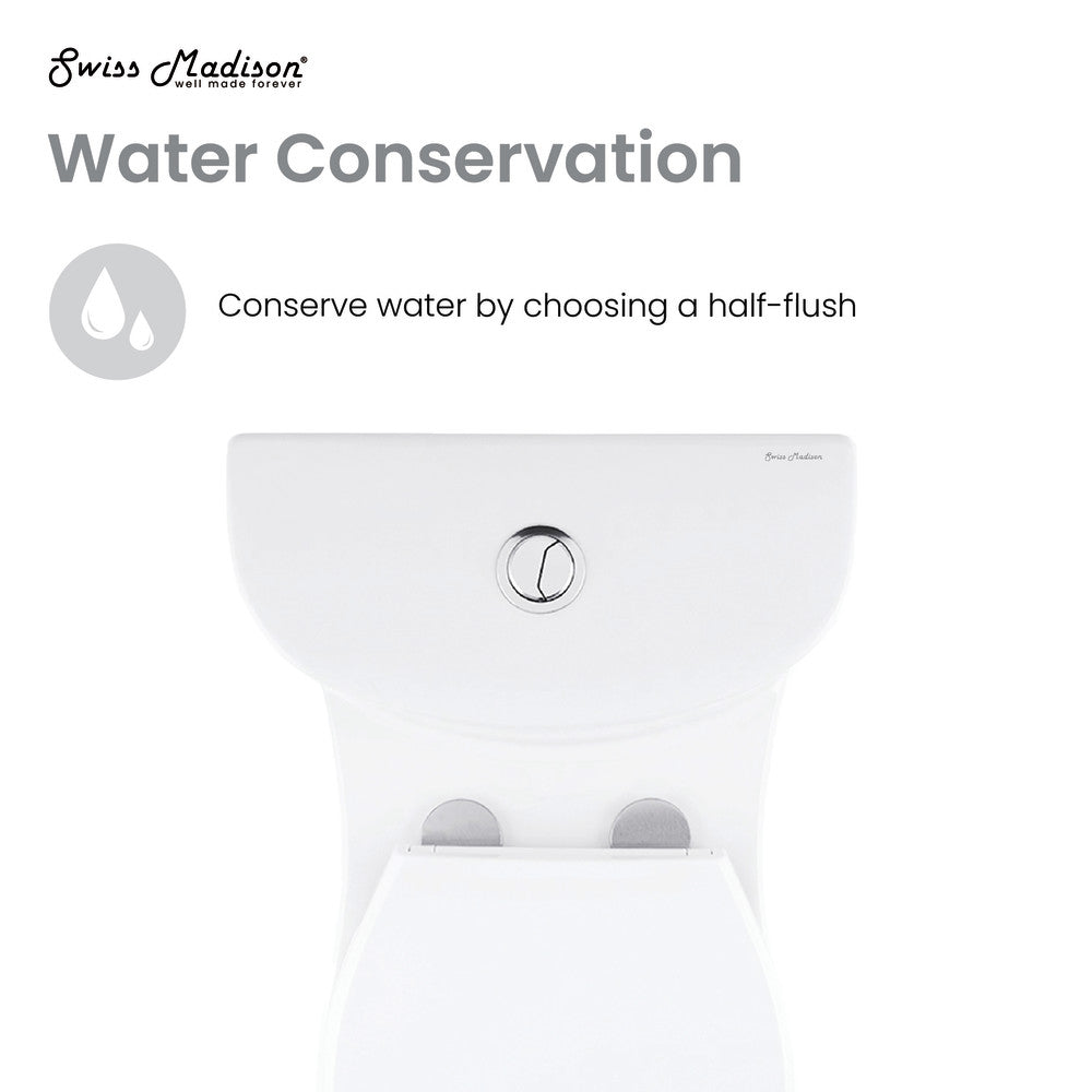 Swiss Madison Sublime One-Piece Elongated Toilet Dual-Flush 1.1/1.6 gpf