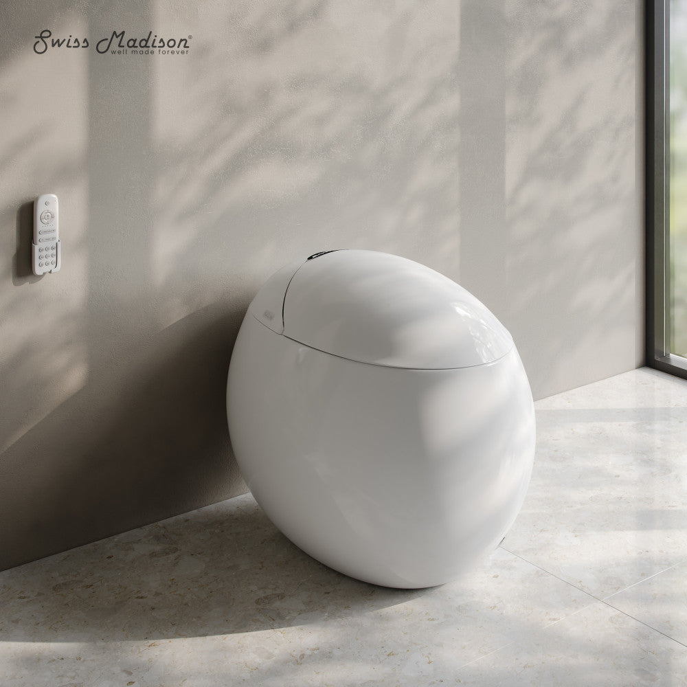 Swiss Madison Plaisir Smart One-Piece 1.28 GPF Single Flush Toilet in Glossy White