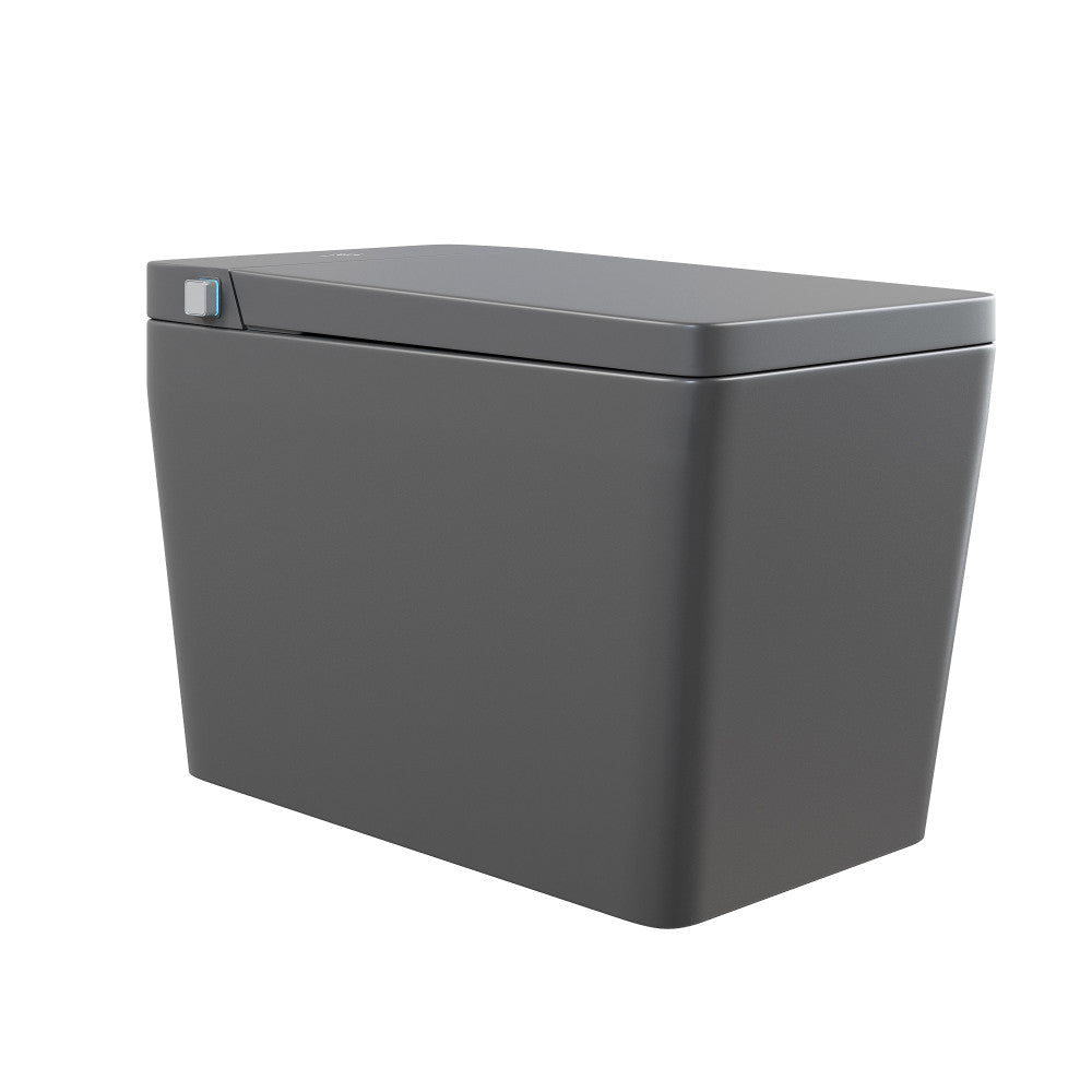 Swiss Madison Concorde One Piece Smart Toilet 1.28 GPF in Matte Gray with Heated Bidet, Air Drying, Night Light, Foot Sensor