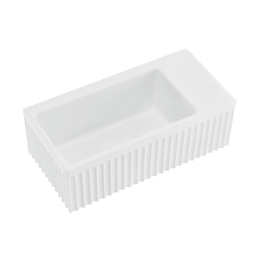 Swiss Madison Delice 24" Rectangle Wall-Mount Bathroom Sink in Matte White