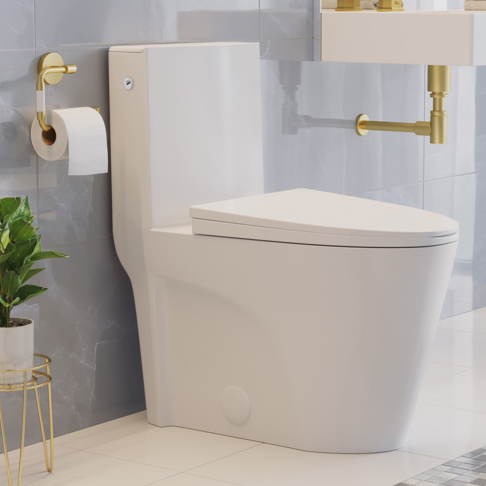 Swiss Madison St. Tropez One-Piece Elongated Toilet, Touchless 1.1/1.6 gpf